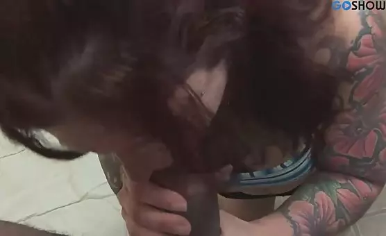 Inked Girl Gets Railed by Huge Black Dick